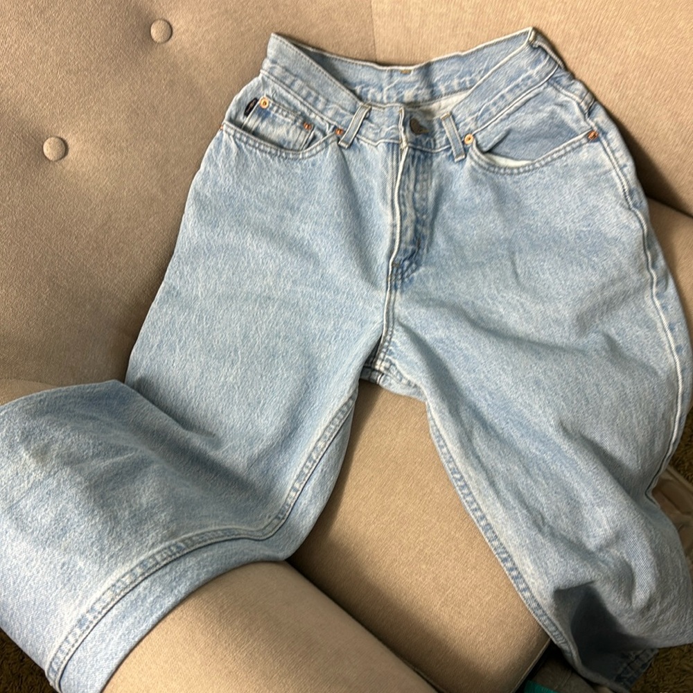 VINTAGE THICK LIGHT WASH JEANS